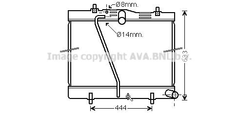 [11-126-36 16400-30162] RADIATEUR D'EAU TOY HIACE D4D KDH200 GM 36MM HDJ AUTO THAILAND
